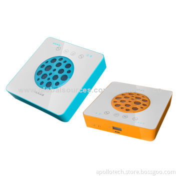 Portable Bluetooth Speakers, Honey-comb Design, Built-in Power Bank, 10m RF Range/102*102*24mm/260g